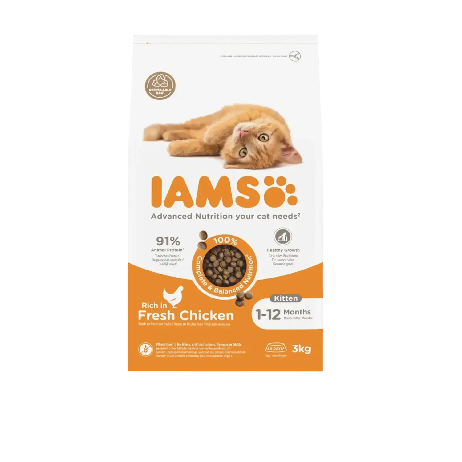 Iams Kitten Kip Kattenvoer 3 kg