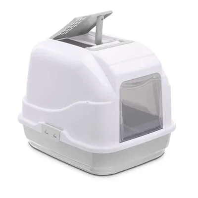 Imac Kattenbak Easy Cat Lichtgrijs 50x40x40 cm - Wit