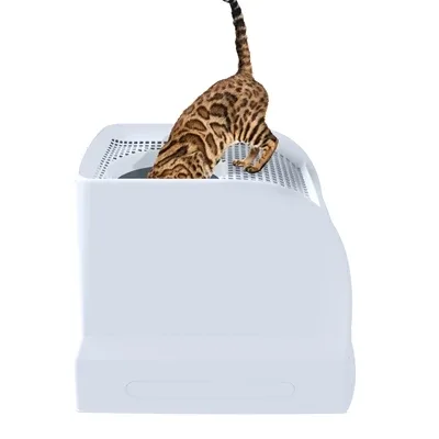 Imac Kattenbak Frida met Lade 56x40x43,5 cm - Lichtblauw - Image 2