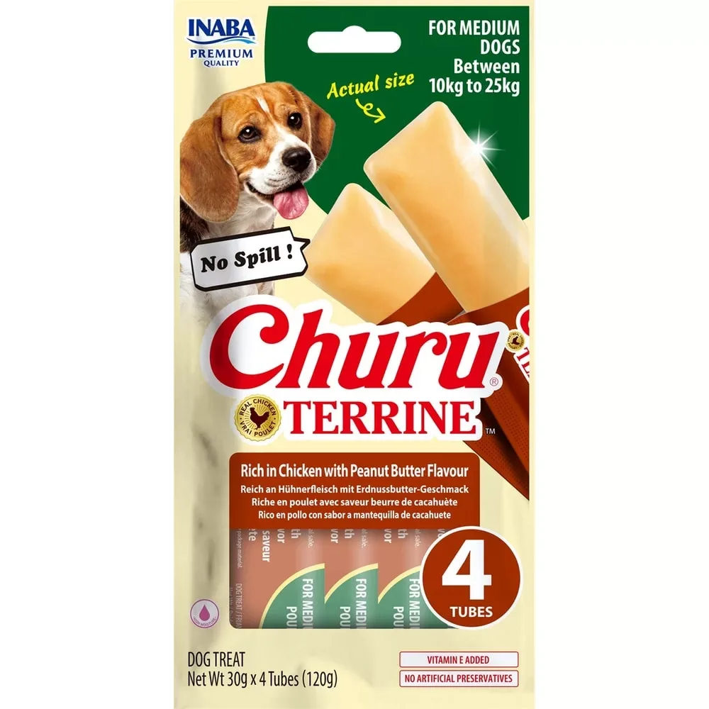 INABA Churu TERRINE Med. Chicken Peanut Butter