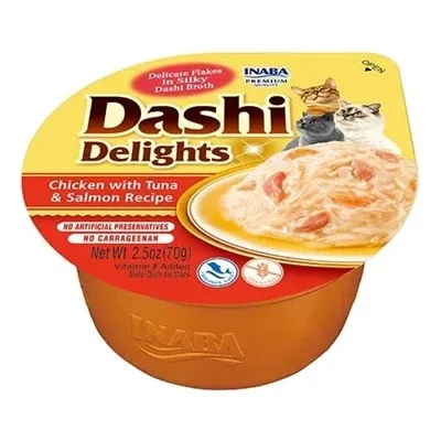 Inaba Dashi Delights Chicken with Tuna Salmon Recipe - 70 gr - Image 2