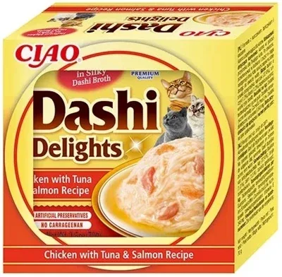 Inaba Dashi Delights Chicken with Tuna Salmon Recipe - 70 gr