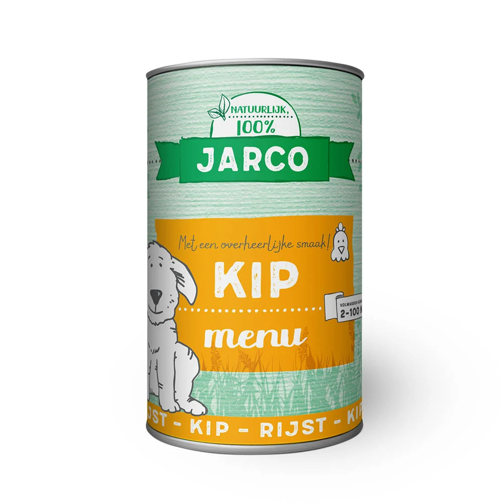 Jarco Dog Blik - Hondenvoer - 400 Gram - rijst, kalkoen
