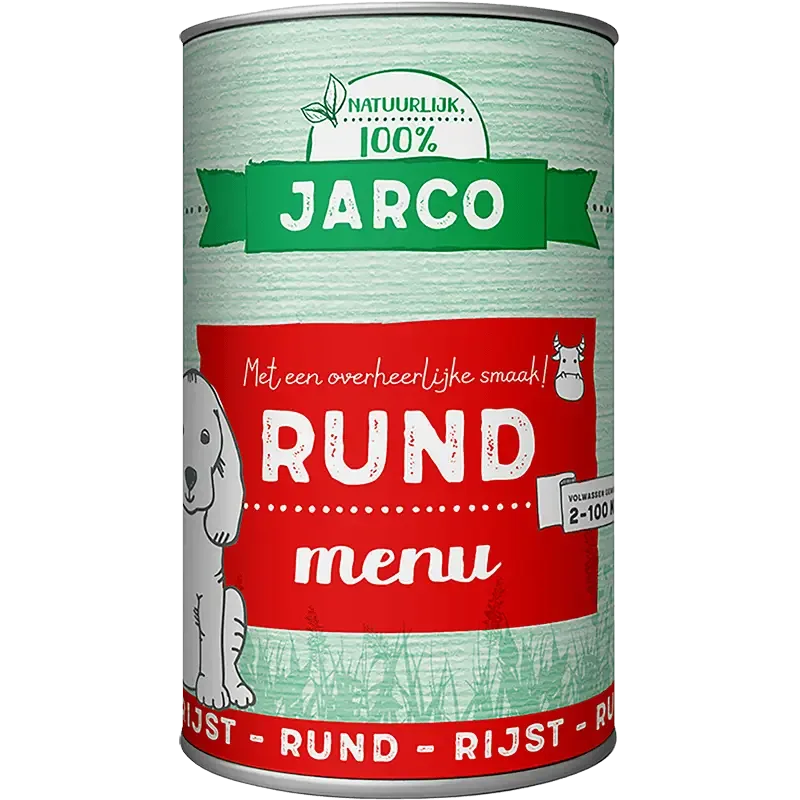 Jarco Dog Blik Rund/rijst 400 g
