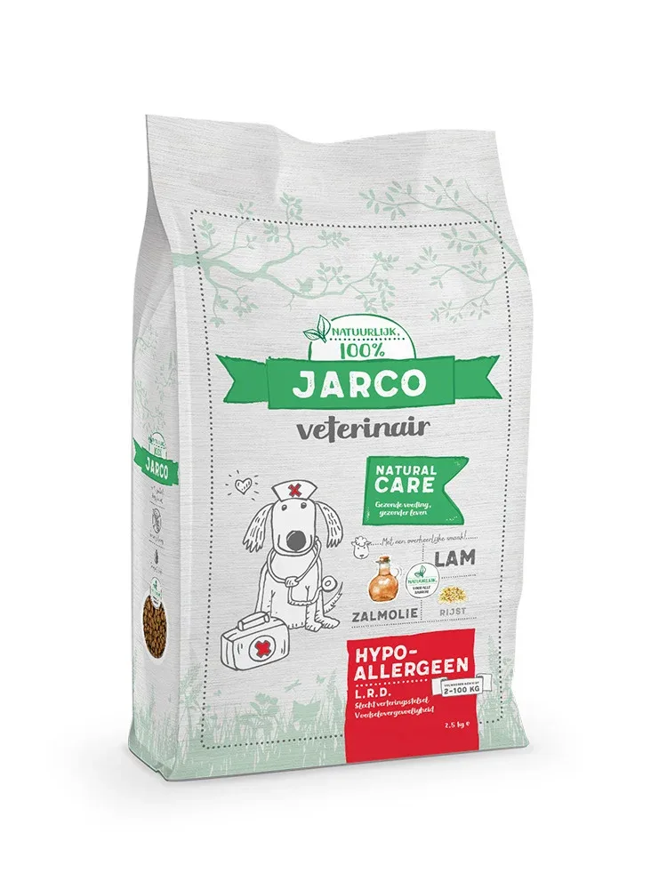Jarco Hypoallergeen - Hondenvoer veterinair - 2.5 Kilogram - groente, lam, rijst