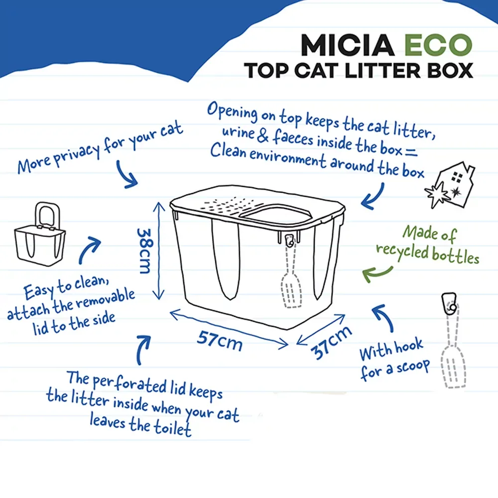 Kattenbak – Micia – Ice/Zwart - Image 2