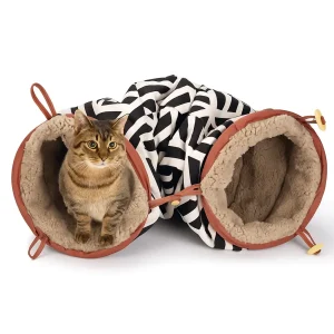 Kattenspeeltunnel Dio Zwart Wit