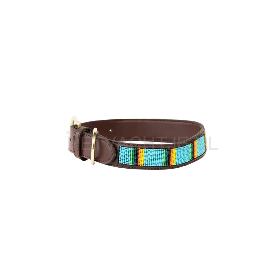 Kentucky - Hondenhalsband Handgemaakte Parels Licht Blauw