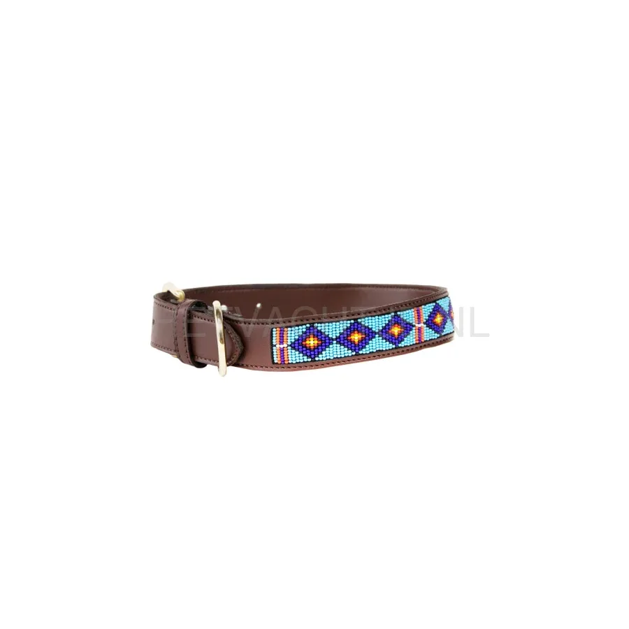 Kentucky - Hondenhalsband Handgemaakte Parels Marine Blauw