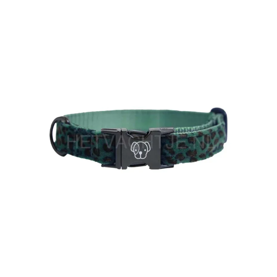 Kentucky - Hondenhalsband Leopard Donker Groen