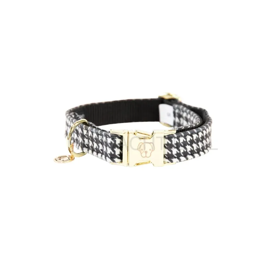 Kentucky - Hondenhalsband pied-de-poule Zwart