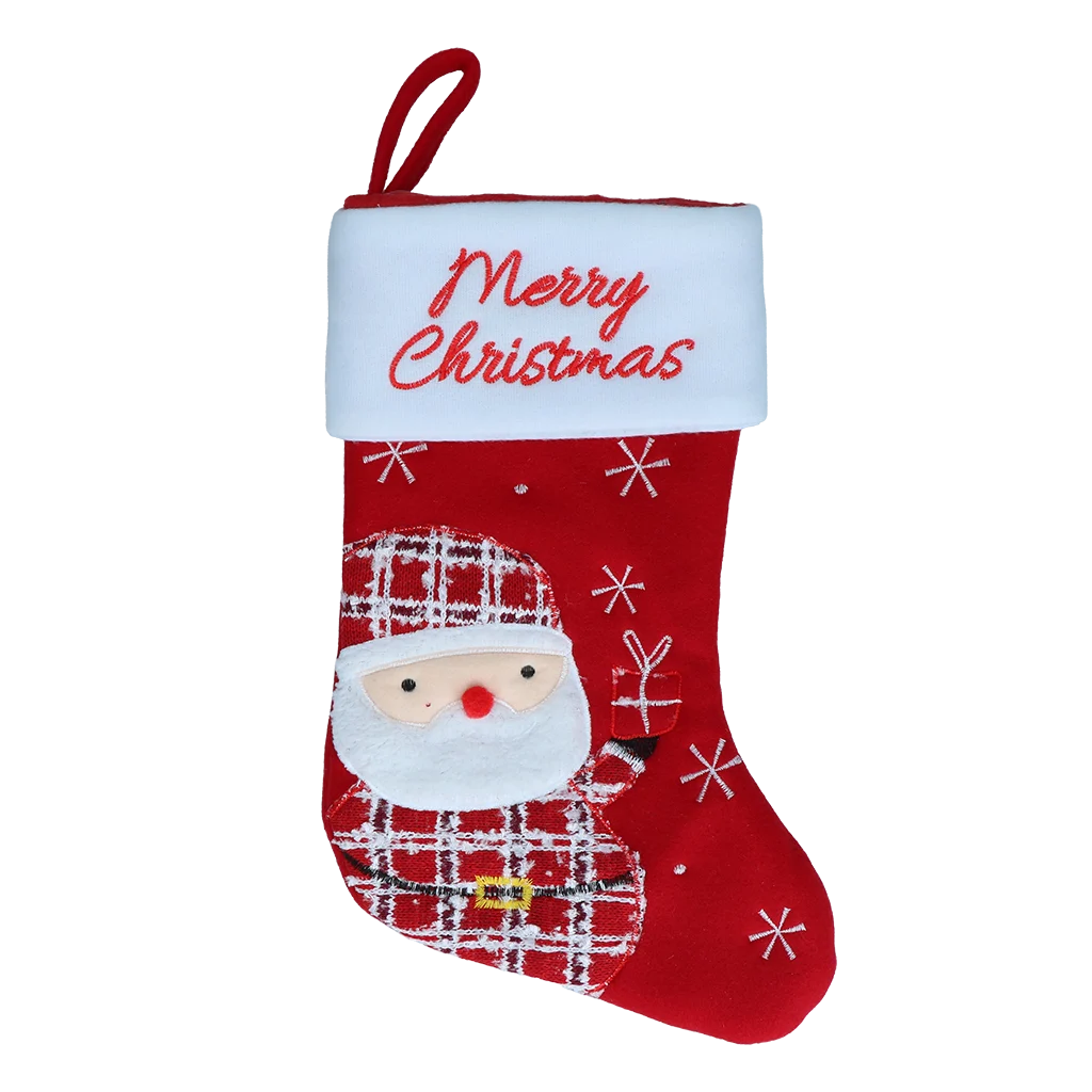 Kerstsokken Christmas Stocking Wooly Santa