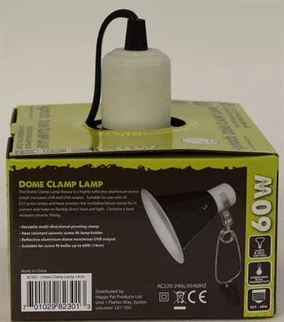 Komodo Dome Clamp Lamp Fixture 14 cm - Black - Image 2