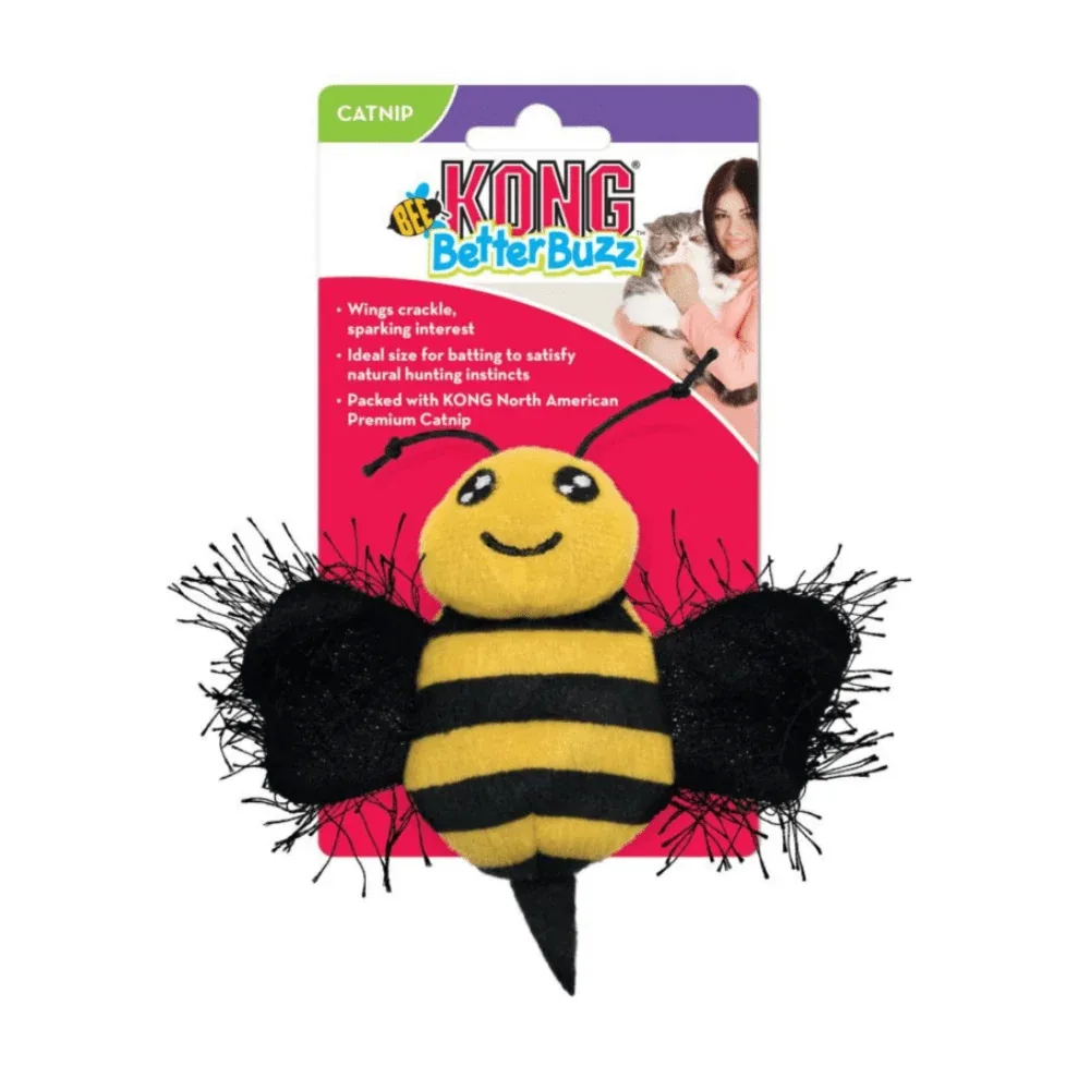 Kong - Buzz Bee - Knisperend kattenspeelgoed - Catnip - 12cm - Image 2