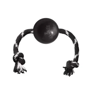 Kong Extreme Bal met Touw - Zwart