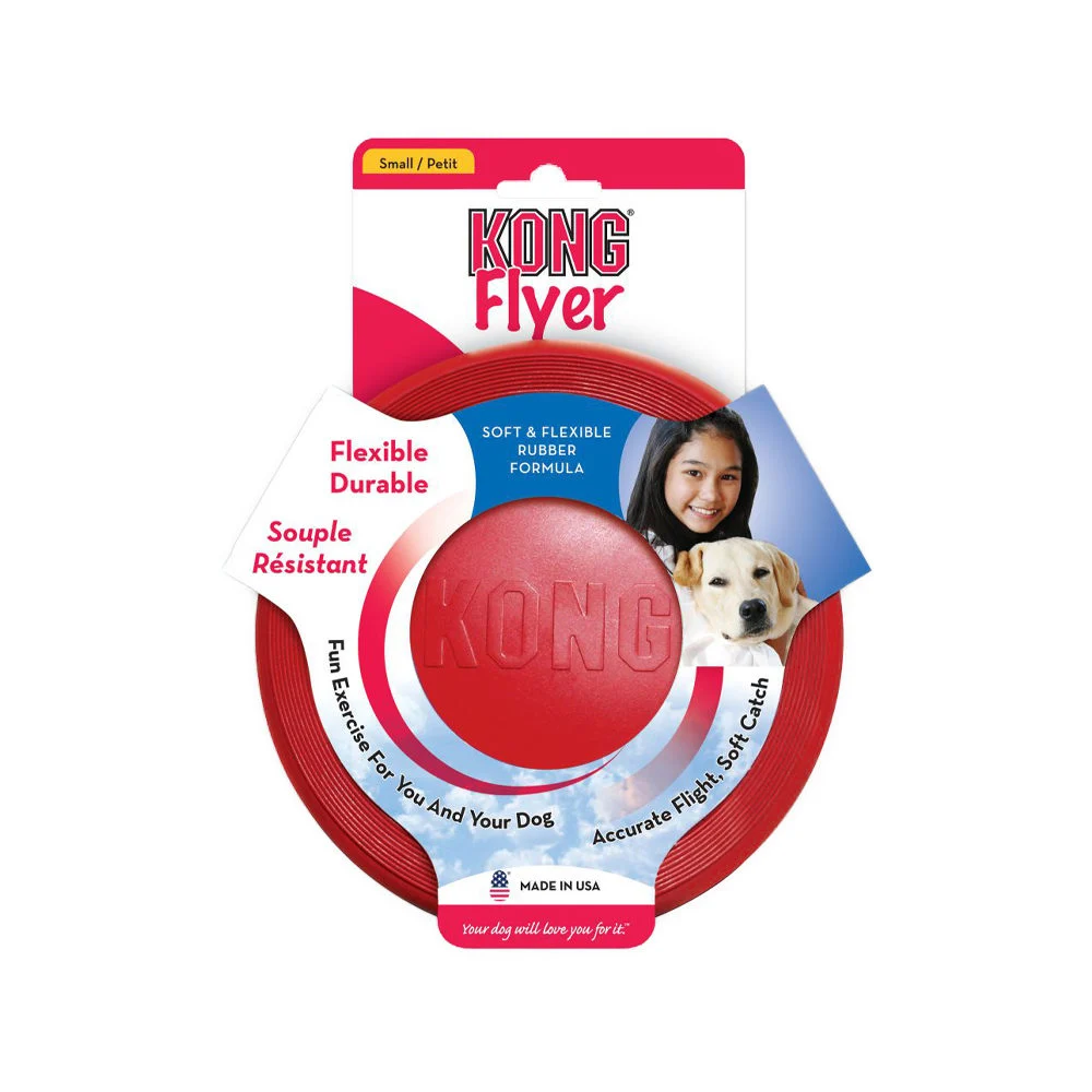 KONG Flyer Frisbee | Zachte, flexibele frisbee voor de hond