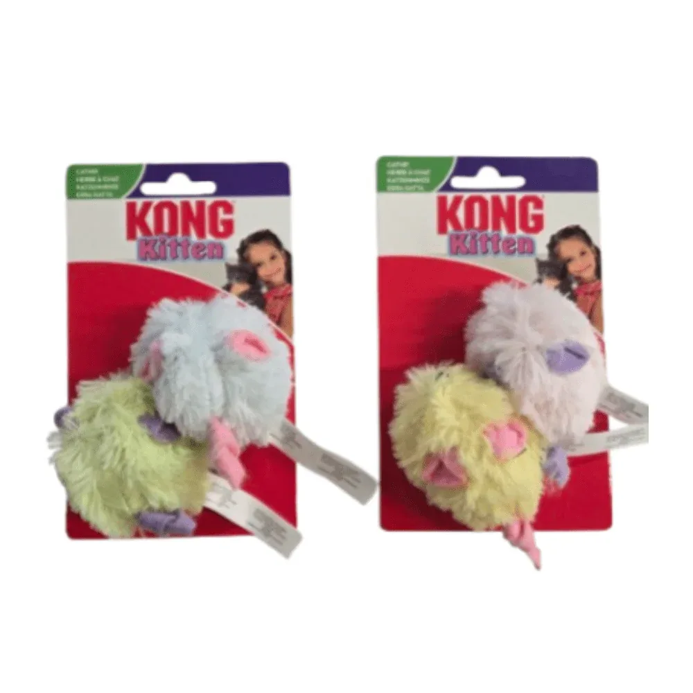 Kong - Kattenspeeltje - Muisjes - Kittens - Groen & Blauw - 6cm - 2 st. - Image 2