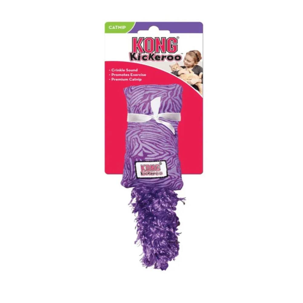 Kong - Kickeroo - Voor Kittens - Zacht speelgoed met catnip - 23cm