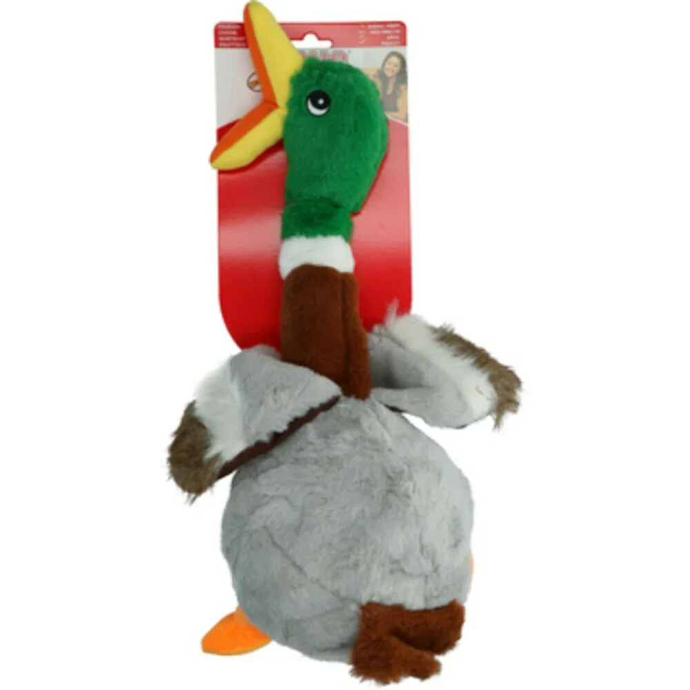 Kong Shakers Honkers Eend - Pluche Knuffel - Hondenspeelgoed - multi - 33x11x11 cm - S