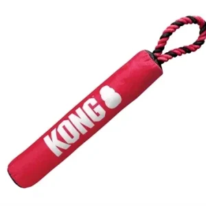 KONG SIGNATURE STICK MET TOUW ROOD / ZWART 30X5X5 CM