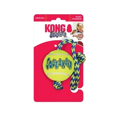 Kong Squeakair Bal met Touw - Geel - Image 2