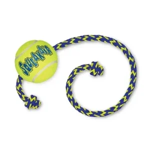 Kong Squeakair Bal met Touw - Geel