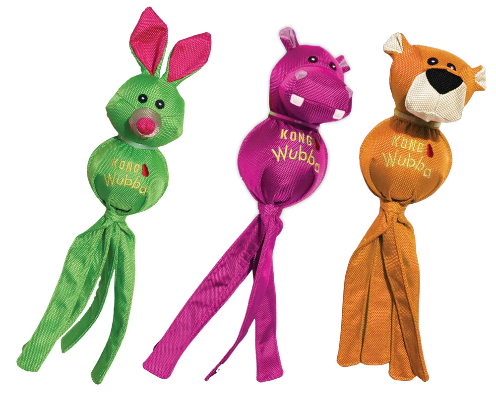 Kong Wubba Ballistic Friend - Apporteren - Hondenspeelgoed - assorti - L