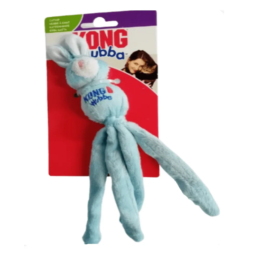 Kong - Wubba Bunny - Pluche - Kattenspeeltje - Pastel Blauw - 21cm - Image 2