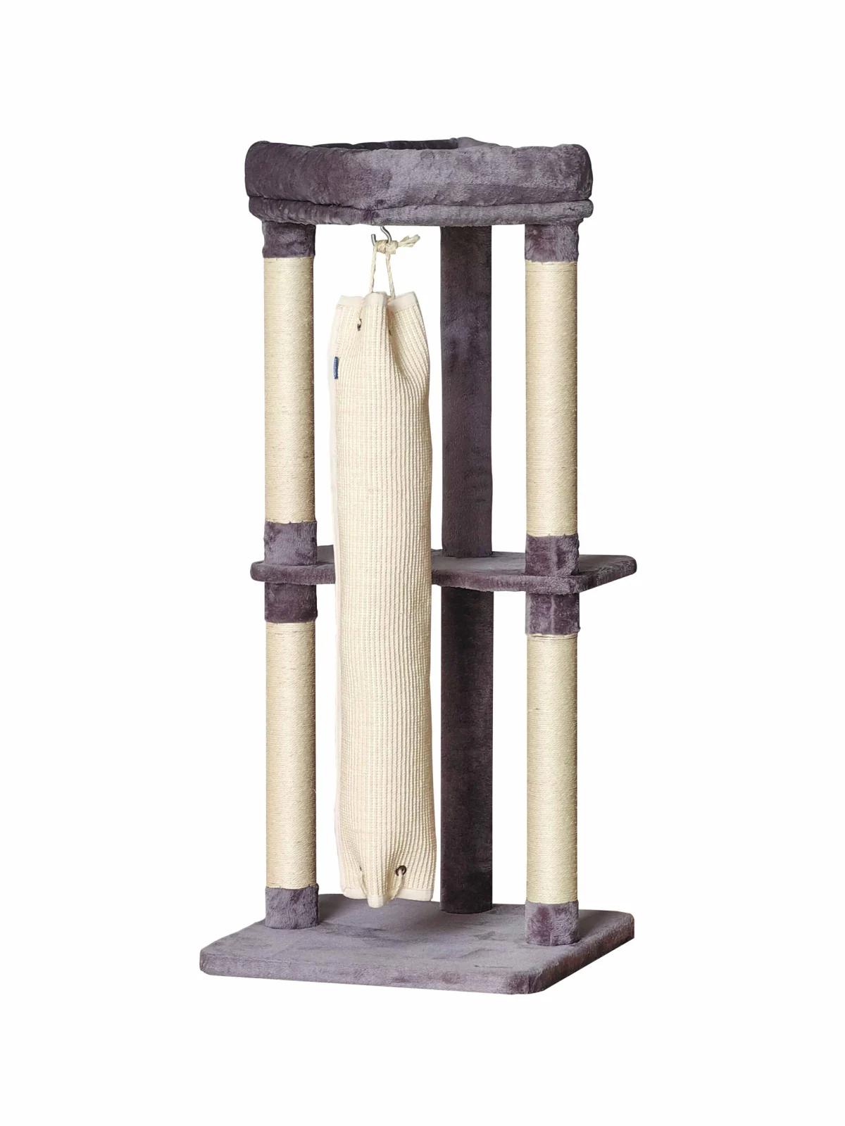 Krabpaal met klimzak grijs 136cm - Image 2