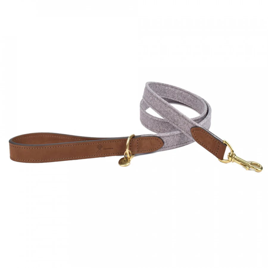 LEIBAND HOND BLEND LICHTGRIJS 120CMX20MM