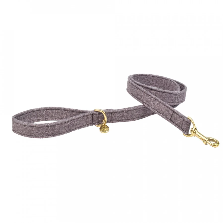 LEIBAND HOND STØV DONKERGRIJS 120CMX20MM