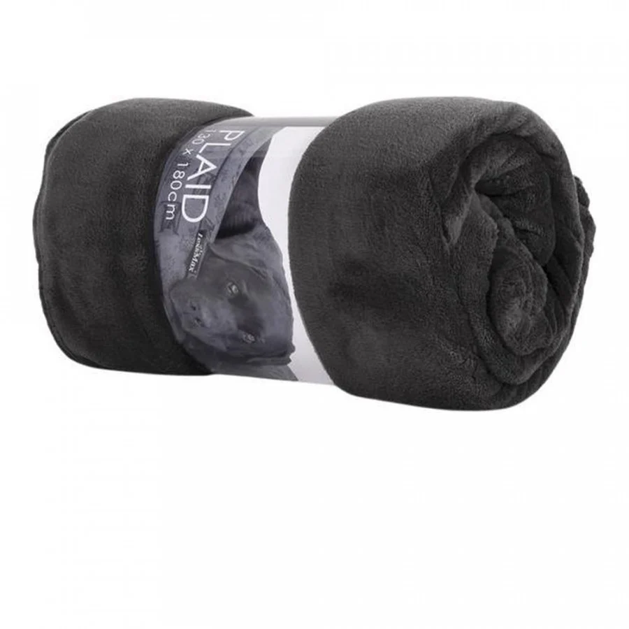 Lex & Max Fleece plaid – 130x180cm – Grijs