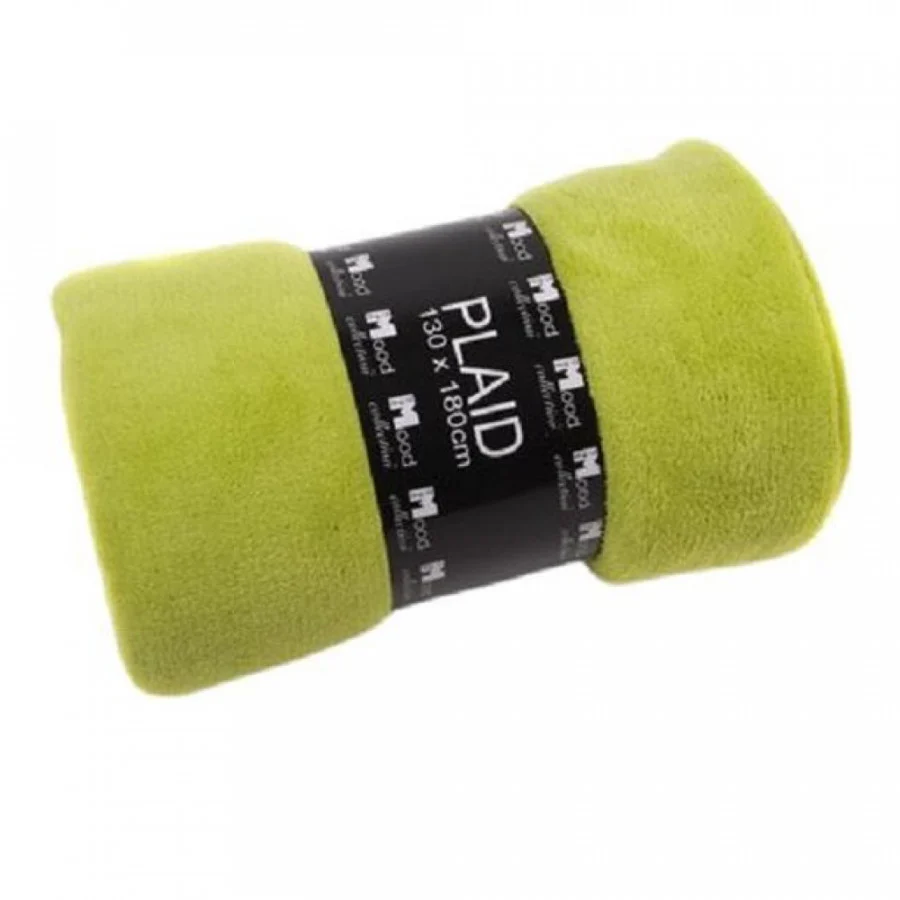 Lex & Max Fleece plaid – 130x180cm – Lime
