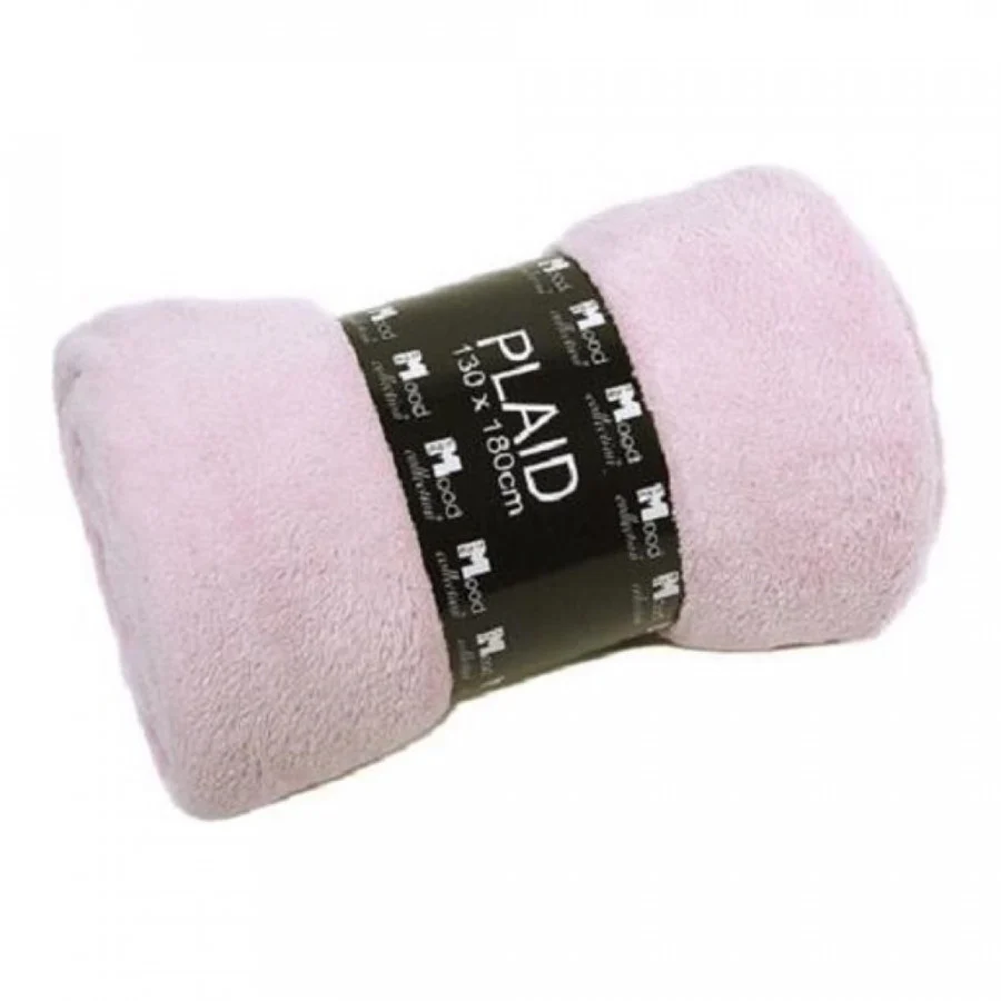 Lex & Max Fleece plaid – 130x180cm – Roze