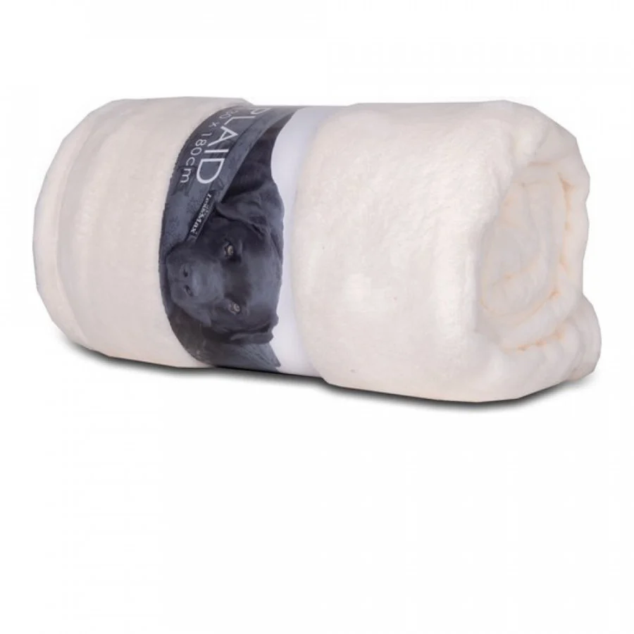 Lex & Max Fleece plaid – 130x180cm – Wit