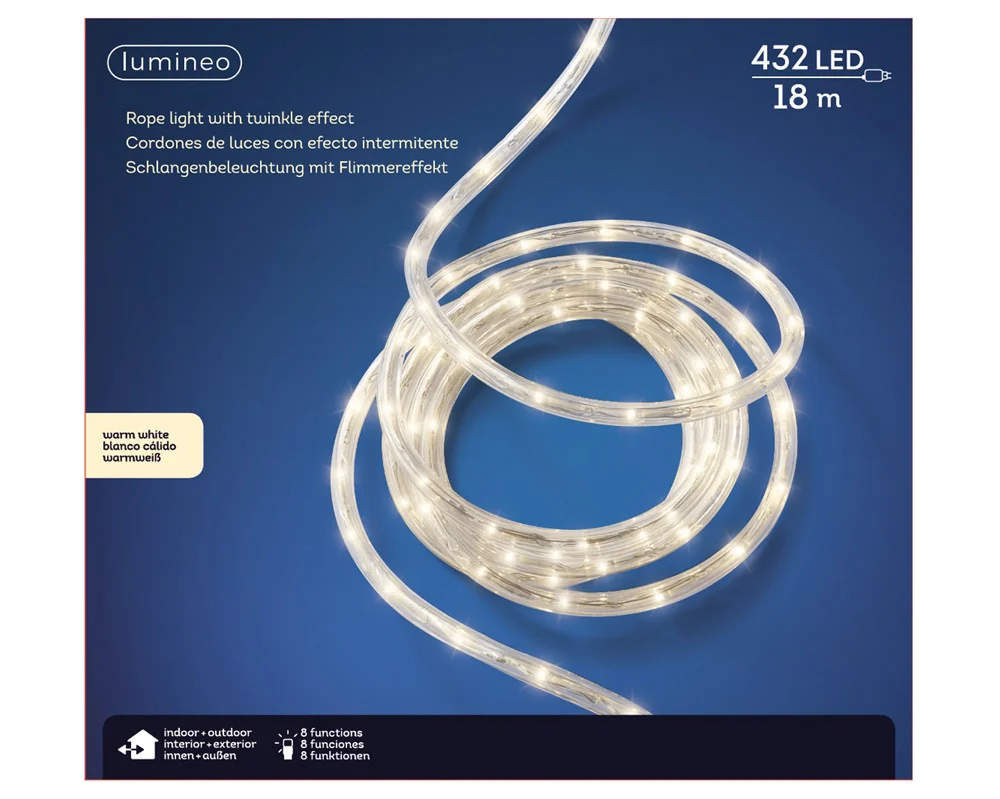 Lumineo Twinkle - Snoerverlichting - 18 meter - 432 - Warm wit