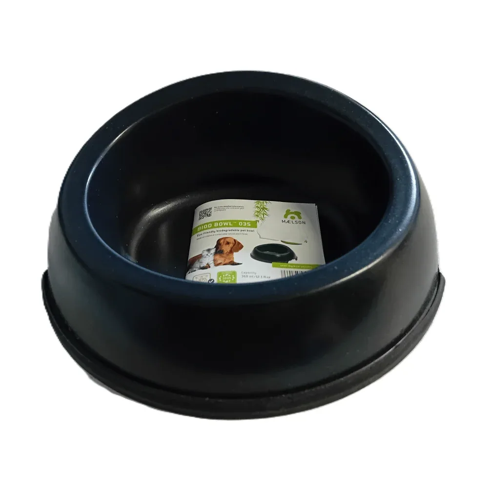 Maelson - Biod Bowl Voer- of Drinkbak - XL - Duurzaam & Stijlvol - Zwart