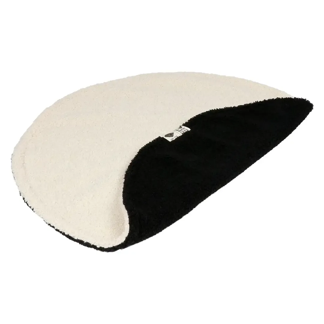 MAEVE – Rond dekentje 50x50x1cm zwart/wit