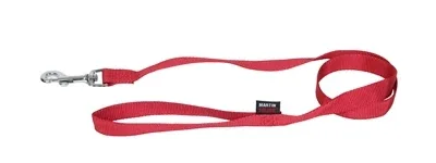Martin Hondenriem Basic Nylon 120x1,6 cm - Rood
