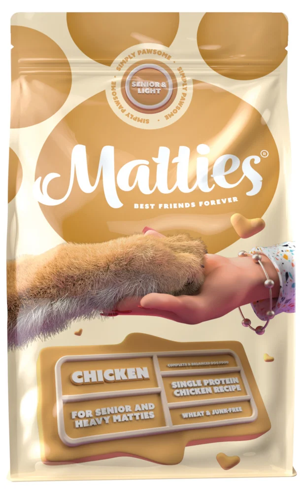 Matties Senior & Light - Hondenvoer - 3 Kilogram - kip