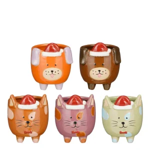 Mica Decorations Kersthond - Kat - Kerstpot - Groen