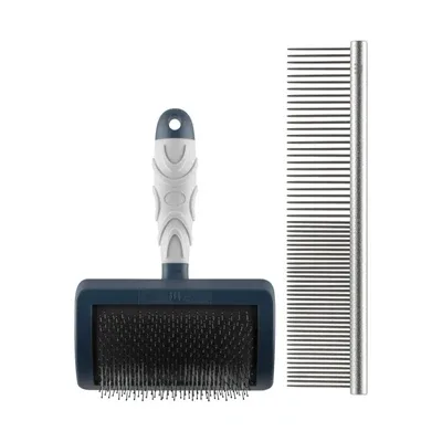 Mikki Doodle Grooming Kit met Kam en Slickerborstel