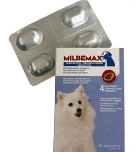 Milbemax Kauwtablet Ontworming Kleine hond / Puppy 4 tabletten