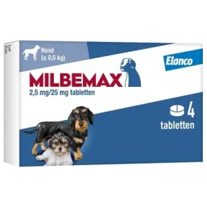 Milbemax Tablet Ontworming Puppy Kleine Hond 0,5 4 Tbl - 10 kg