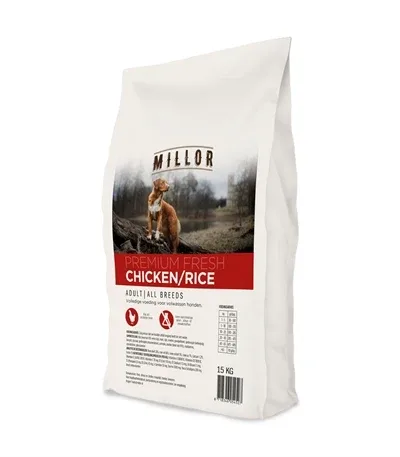 Millor Premium Extruded Fresh Adult Chicken Rice - 15 kg