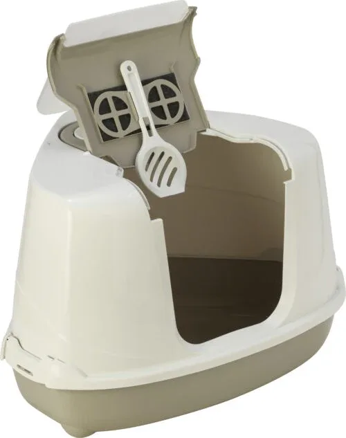 MODERNA - Kattentoilet Flip Corner Warmgrijs/Wit - Image 2