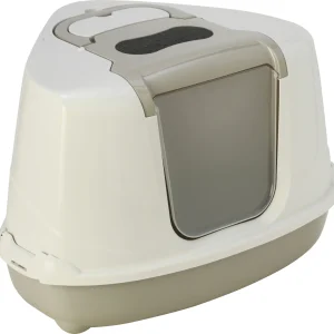 MODERNA - Kattentoilet Flip Corner Warmgrijs/Wit