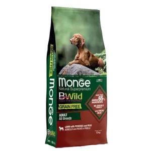 Monge Bwild Grain Free All Breeds Adult Lam met Aardappelen en Erwten