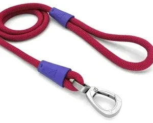 Morso Hondenriem Regular Rope Gerecycled Velvet 120x1 cm - Red