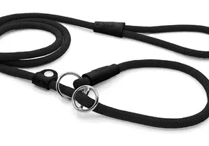 Morso Hondenriem Retrieverlijn Soft Rope Gerecycled 170x1 cm - Zwart